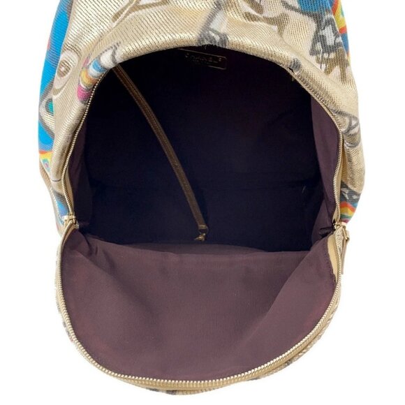 CHANEL CC Logo Graffiti Backpack Canvas/Leather Gold/Multicolor AS0867 - Picture 10 of 14